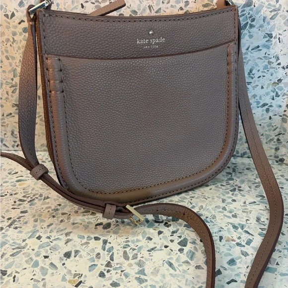 Kate Spade Orchard Street Hemsley Crossbody Taupe Pebbled - Picture 4 of 8